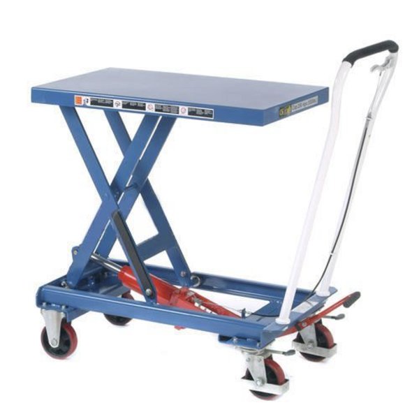 Global Industrial Mobile Scissor Lift Table, 39 x 20 Platform, 1100 Lb. Capacity, Single Scissor 168075